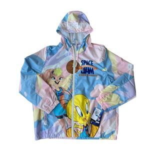 Members Only x Space Jam A New Legacy Windbreaker MWL160122-PNC Unisex XL